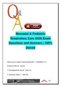 Neonatal & Pediatric Respiratory Care 2026 &ndash; 150 Questions on Fetal Development&comma; Surfactant&comma; Shunts&comma; Perinatal Risk & Neonatal Adaptation