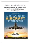 Mechanics of Aircraft Structures &lpar;3rd Edition&comma; 2026&rpar; &ndash; Solutions Manual &ndash; by Sun