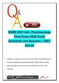 NURS 6521 Advanced Pharmacology Final Exam 2026 &ndash; 100 Questions on Antibiotics&comma; Oncology&comma; Pregnancy&comma; Controlled Substances & Patient Education