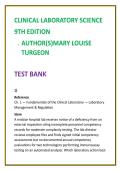 Clinical Laboratory Science Test Bank 2026 &vert; Mary Louise Turgeon 9th Ed &vert; MLS Test Bank &vert; ASCP BOC Practice Questions