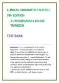 Clinical Laboratory Science Test Bank 2026 &vert; MLS & MLT Exam Questions &vert; Mary Louise Turgeon 9th Ed &vert; ASCP BOC Practice MCQs