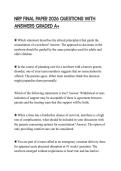 NRP FINAL PAPER 2026 QUESTIONS WITH ANSWERS GRADED A&plus;