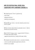 NRP 8TH EDITION FINAL PAPER 2026 QUESTIONS WITH ANSWERS GRADED A&plus;