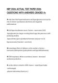 NRP 2026 ACTUAL TEST PAPER 2026 QUESTIONS WITH ANSWERS GRADED A&plus;