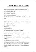VA P&C PRACTICE EXAM QUESTIONS AND ANSWERS 2026