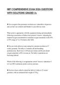 NRP COMPREHENSIVE EXAM 2026 QUESTIONS WITH SOLUTIONS GRADED A&plus;