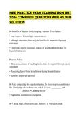 NRP PRACTICE EXAM EXAMINATION TEST 2026 COMPLETE QUESTIONS AND SOLVED SOLUTION