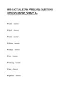 NRS-1 ACTUAL EXAM PAPER 2026 QUESTIONS WITH SOLUTIONS GRADED A&plus;