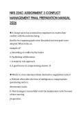 NRS 224C ASSIGNMENT 3 CONFLICT MANAGEMENT FINAL PREPARATION MANUAL 2026