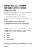 NRS 430V WEEK FIVE ASSIGNMENT PROFESSIONAL REVIEW ANSWERED DISTINCTION 2026