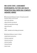 NRS 434VN TOPIC 1 ASSIGNMENT ENVIRONMENTAL FACTORS AND HEALTH PROMOTION FINAL PAPER 2026 COMPLETE ANSWERS VERIFIED