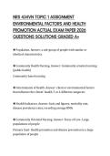 NRS 434VN TOPIC 1 ASSIGNMENT ENVIRONMENTAL FACTORS AND HEALTH PROMOTION ACTUAL EXAM PAPER 2026 QUESTIONS SOLUTIONS GRADED A&plus;