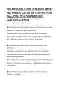 NRS 440VN IOM FUTURE OF NURSING REPORT AND NURSING LIZETTER WK 1 CERTIFICATION EVALUATION 2026 COMPREHENSIVE QUESTIONS ANSWERS
