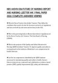 NRS 440VN IOM FUTURE OF NURSING REPORT AND NURSING LIZETTER WK 1 FINAL PAPER 2026 COMPLETE ANSWERS VERIFIED