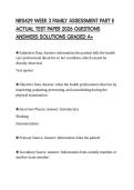 NRS429 WEEK 3 FAMILY ASSESSMENT PART II ACTUAL TEST PAPER 2026 QUESTIONS ANSWERS SOLUTIONS GRADED A&plus;