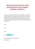 CBP ENTRANCE EXAM STUDY GUIDE QUESTIONS WITH 100&percnt; CORRECT ANSWERS &vert; GRADED A&plus;