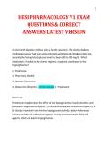 HESI PHARMACOLOGY V1 EXAM QUESTIONS & CORRECT ANSWERS&vert;LATEST VERSION