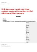 NUR 6210 exam 1 &vert; 2026-2027 latest updated version &vert;  with complete verified solutions- William paterson