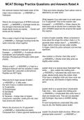 MCAT Biology Practice Questions and Answers Rated A