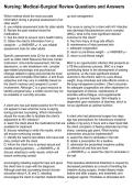 Nursing&colon; Medical-Surgical Review Questions and Answers