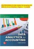 SOLUTION MANUAL for Data Analytics for Accounting&comma; 3rd Edition by Vernon Richardson&comma; Chapters 1 &ndash; 9 complete&period;pdf