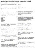 Biochem Module 6 Exam Questions and Answers Rated A