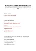ACCOUNTING 2110 MIDTERM EXAM REVIEW 2026-2027 QUESTIONS AND ANSWERS GRADED A&plus;