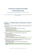 Test Bank for Essentials of Psychiatric Mental Health Nursing Key Concepts&comma; Theories & Practice Questions &mdash; 2026&ndash;2027 Edition