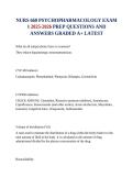 NURS 660 PSYCHOPHARMACOLOGY EXAM 1 2025-2026 PREP QUESTIONS AND ANSWERS GRADED A&plus; LATEST