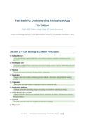 Test Bank for Understanding Pathophysiology 7th Edition 2026&ndash;2027 Edition &vert; Study Guide & Practice Questions