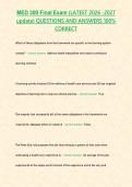 MED 300 Final Exam -LATEST 2026 -2027 update- QUESTIONS AND ANSWERS 100- CORRECT&period;