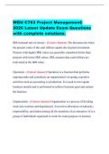 WGU C783 Project Management&vert; 2026 Latest Update Exam Questions with complete solutions&period;