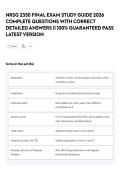 NRSG 2350 FINAL EXAM STUDY GUIDE 2026 COMPLETE QUESTIONS WITH CORRECT DETAILED ANSWERS &vert;&vert; 100&percnt; GUARANTEED PASS LATEST VERSION
