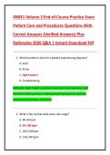 4N0X1 Volume 2 End-of-Course Practice Exam  Patient Care and Procedures Questions With  Correct Answers &lpar;Verified Answers&rpar; Plus  Rationales 2026 Q&A &vert; Instant Download Pdf 