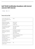 SAP TS410 Certification Questions with Correct Answers 100&percnt; Solved