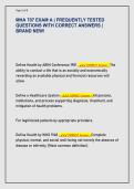 MHA 707 EXAM A &vert; FREQUENTLY TESTED  QUESTIONS WITH CORRECT ANSWERS &vert;  BRAND NEW&excl;