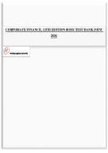 CORPORATE FINANCE&comma; 12TH EDITION ROSS TEST BANK &vert;NEW 2026