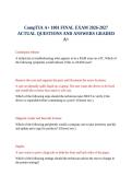 CompTIA A&plus; 1001 FINAL EXAM 2026-2027 ACTUAL QUESTIONS AND ANSWERS GRADED A&plus;