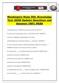 Washington State DOL Knowledge Test &lpar;2026 Update&rpar; Questions and Answers 100&percnt; PASS