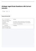 Package-&colon;&colon;Strategic MGMT Exams with CORRECT Answers &lpar;Latest&rpar;