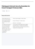 Watchguard Network Security Essentials for Cloud-Managed Fireboxes Q&A