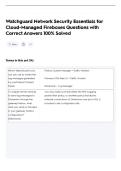 Watchguard Network Security Essentials for Cloud-Managed Fireboxes Questions with Correct Answers 100&percnt; Solved