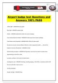 Airport badge test Questions and Answers 100&percnt; PASS