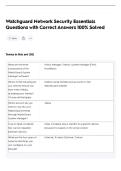 Watchguard Network Security Essentials Questions Watchguard Network Security Essentials Questions with Correct Answers 100&percnt; Solved
