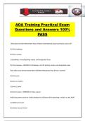 AOA Training Practical Exam Questions and Answers 100&percnt; PASS