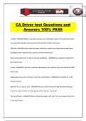 CA Driver test Questions and Answers 100&percnt; PASS