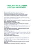 COURT SYSTEM CH&period; 4-6 EXAM QUESTIONS AND ANSWERS