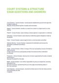 COURT SYSTEMS & STRUCTURE EXAM QUESTIONS AND ANSWERS