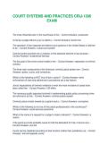 COURT SYSTEMS AND PRACTICES CRIJ-1306 EXAM QUESTIONS WITH CORRECT ANSWERS