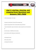 chpt 4&colon; starting&comma; steering&comma; and stopping Exam Questions and Answers 100&percnt; PASS